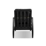 CRAFTSMAN Black Leather Lounge Chair Black Ash Wood Frame 11 CRAFTSMAN Black Leather Lounge Chair Black Ash Wood Frame