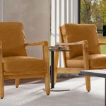 CRAFTSMAN Tan Leather Lounge Chair Natural Ash Frame 12 CRAFTSMAN Tan Leather Lounge Chair Natural Ash Frame