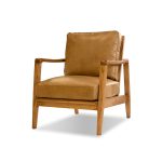 CRAFTSMAN Tan Leather Lounge Chair Natural Ash Frame 7 CRAFTSMAN Tan Leather Lounge Chair Natural Ash Frame