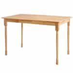 Solid Wood Rectangular Dining Table with Butcher Block Top
