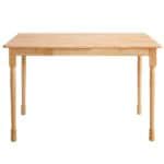 Solid Wood Rectangular Dining Table with Butcher Block Top
