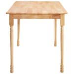 Solid Wood Rectangular Dining Table with Butcher Block Top