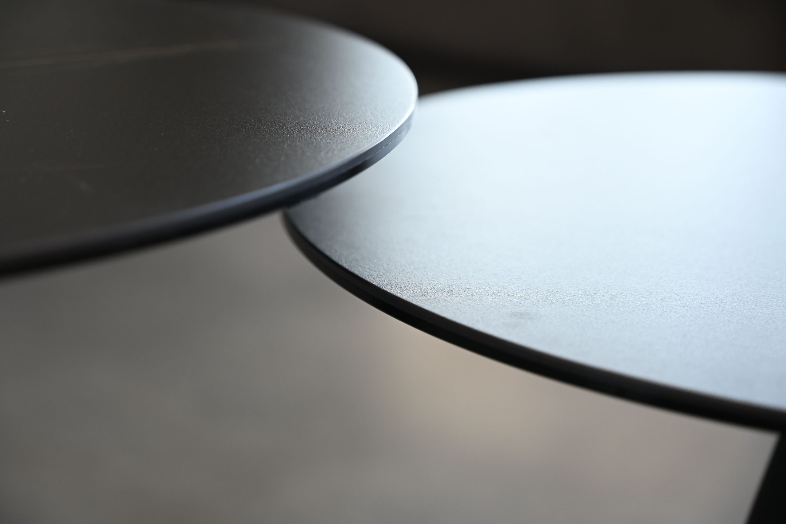 CREMINI Low Brown Ceramic Top Black Steel End Table 6 CREMINI Low Brown Ceramic Top Black Steel End Table - Image 6