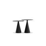 CREMINI Tall End Table Black Steel Brown Ceramic Top 8 CREMINI Tall End Table Black Steel Brown Ceramic Top