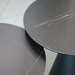 CREMINI Tall End Table Black Steel Brown Ceramic Top 10 CREMINI Tall End Table Black Steel Brown Ceramic Top