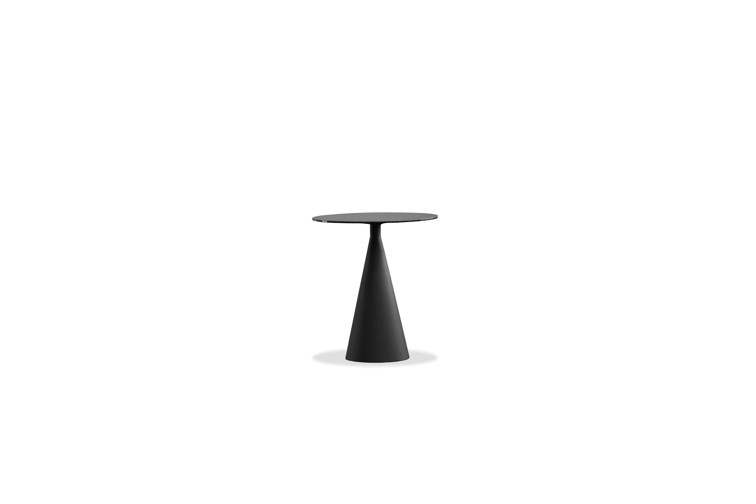 CREMINI Tall End Table Black Steel Brown Ceramic Top 1 CREMINI Tall End Table Black Steel Brown Ceramic Top