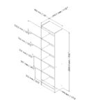 Tall Chocolate Brown 71-Inch 5-Shelf Wood Finish Bookcase