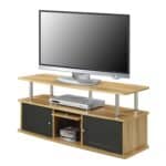 Modern Light Oak and Black 50-Inch TV Stand 4 Modern Light Oak and Black 50-Inch TV Stand