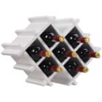 White Wall Mounted Wine Rack with Shelves and Glass Holders (5-Piece) 10 White Wall Mounted Wine Rack with Shelves and Glass Holders (5-Piece)