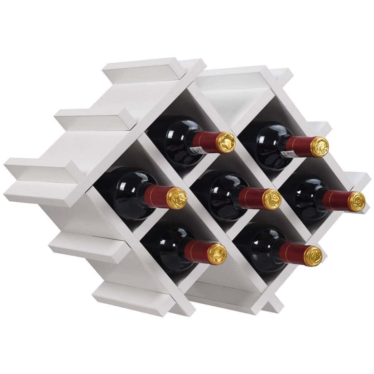 White Wall Mounted Wine Rack with Shelves and Glass Holders (5-Piece) 5 White Wall Mounted Wine Rack with Shelves and Glass Holders (5-Piece) - Image 5