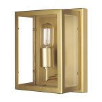 Cairn Brushed Gold Metal w/ Glass 1-Light Wall Sconce