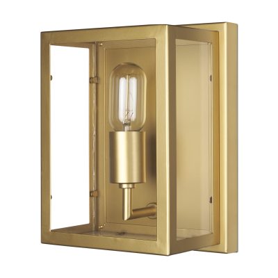 Cairn Brushed Gold Metal w/ Glass 1-Light Wall Sconce