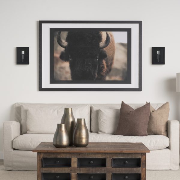 Cairn Matte Black Metal w Glass 1 Light Wall Sconce 1