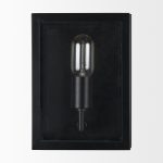 Cairn Matte Black Metal w/ Glass 1-Light Wall Sconce