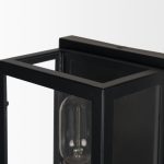 Cairn Matte Black Metal w/ Glass 1-Light Wall Sconce