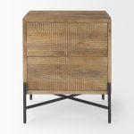 Cairo 22.0L x 22.0W x 26.0H Wood 2 Drawer Accent table