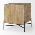 Cairo 22.0L x 22.0W x 26.0H Wood 2 Drawer Accent table