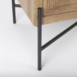 Cairo 36.0L x 19.5W x 36.0H 2 Door Wood and Metal Cabinet