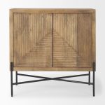 Cairo 36.0L x 19.5W x 36.0H 2 Door Wood and Metal Cabinet