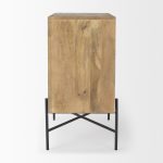 Cairo 36.0L x 19.5W x 36.0H 2 Door Wood and Metal Cabinet