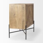 Cairo 36.0L x 19.5W x 36.0H 2 Door Wood and Metal Cabinet