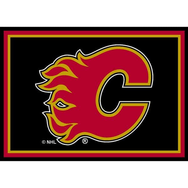Calgary Flames 6x8 Spirit Rug 1