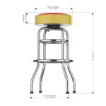 Calgary Flames Chrome Bar Stool 7 Calgary Flames Chrome Bar Stool