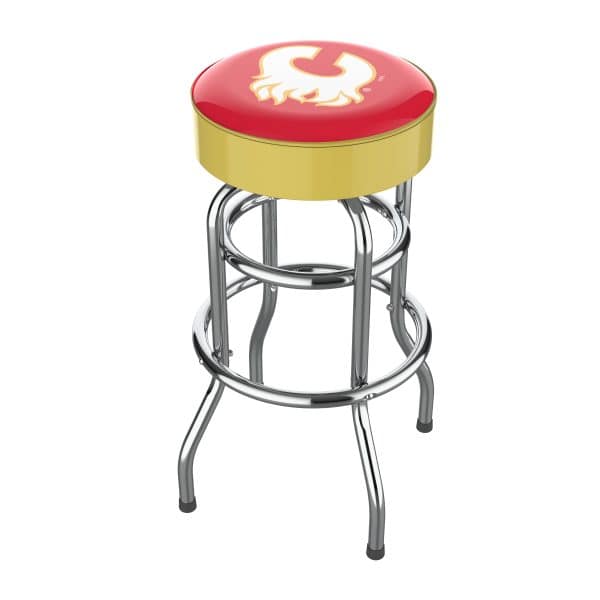 Calgary Flames Chrome Bar Stool 3