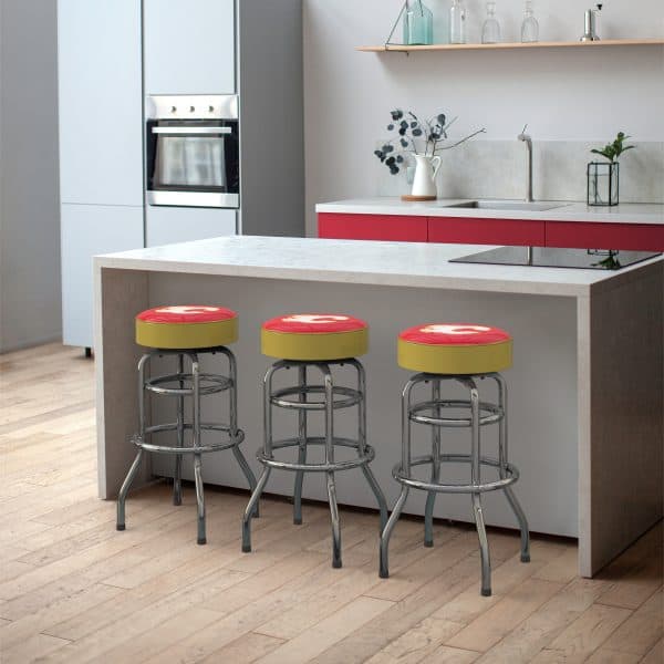 Calgary Flames Chrome Bar Stool 5