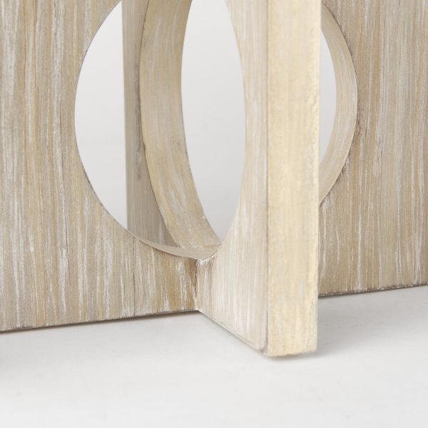 Cambie 29.0L x 6.0W x 9.0H Natural Wood WBlack Metal Candle Holders 7