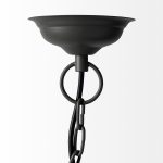 Camila (40"x31") Black Metal Mesh-Style Four Bulb Chandelier