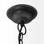 Camila (40"x31") Black Metal Mesh-Style Four Bulb Chandelier