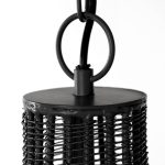 Camila (40"x31") Black Metal Mesh-Style Four Bulb Chandelier