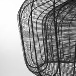 Camila (40"x31") Black Metal Mesh-Style Four Bulb Chandelier