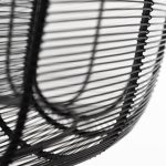 Camila (40"x31") Black Metal Mesh-Style Four Bulb Chandelier