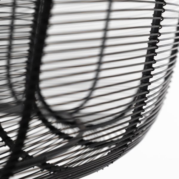 Camila 40x31 Black Metal Mesh Style Four Bulb Chandelier 8