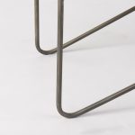 Camille 55.5L x 16.0W x 17.0H Cream Fabric Seat W/ Metal Frame Bench