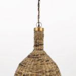 Campanile 16.0L x 16.0W x 27.0H Brown Whicker Pendant Light