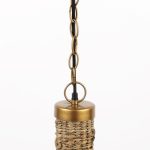 Campanile 16.0L x 16.0W x 27.0H Brown Whicker Pendant Light