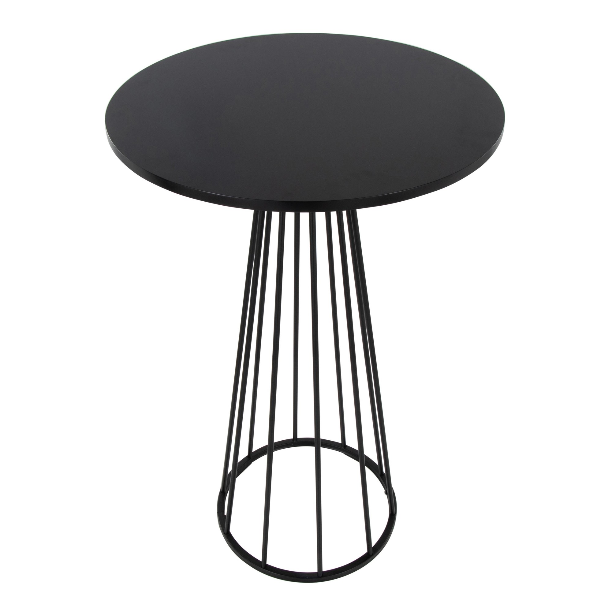 Canary Black Metal and Wood Contemporary Bar Table 5 Canary Black Metal and Wood Contemporary Bar Table - Image 5