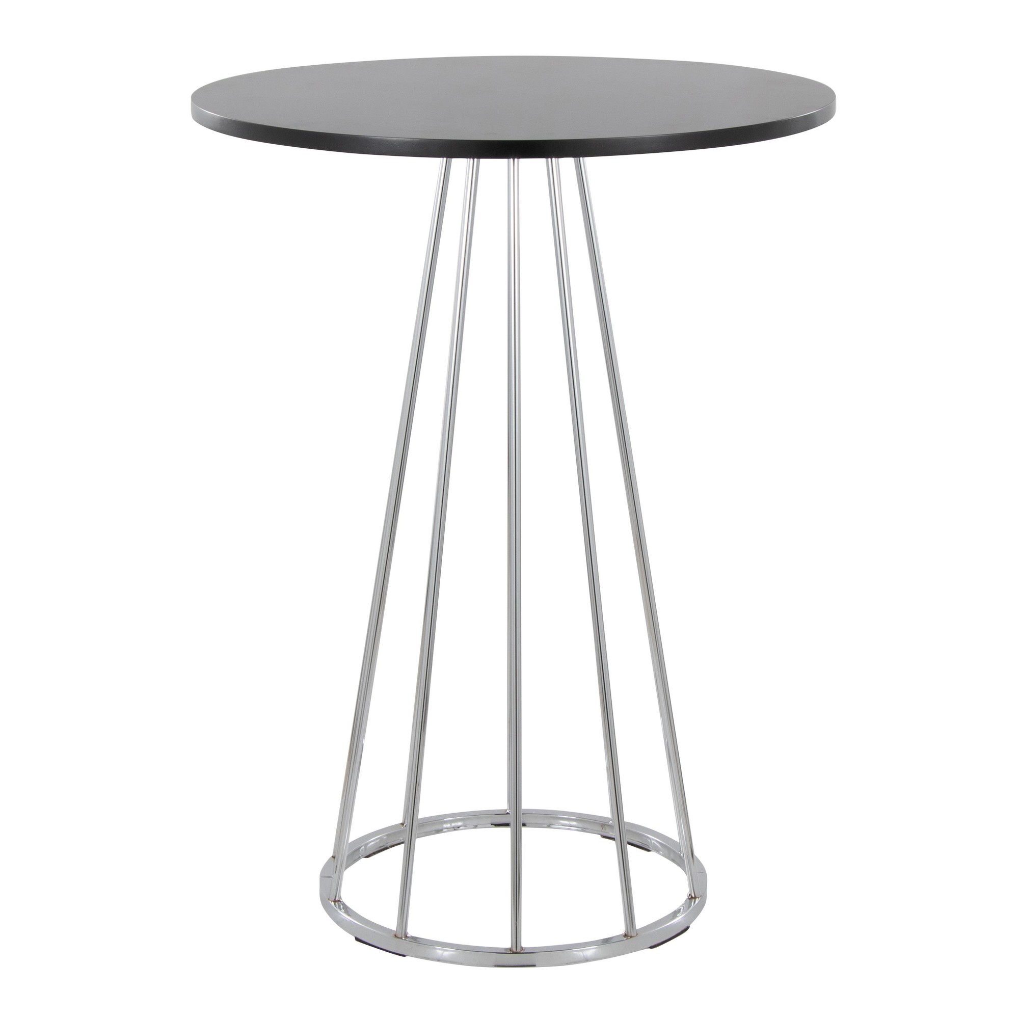 Canary Chrome and Black Contemporary Counter Table 4 Canary Chrome and Black Contemporary Counter Table - Image 4