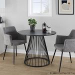 Canary Contemporary Black Metal and MDF Dining Table 8 Canary Contemporary Black Metal and MDF Dining Table