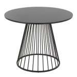 Canary Contemporary Black Metal and MDF Dining Table 9 Canary Contemporary Black Metal and MDF Dining Table