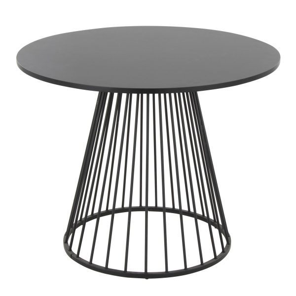 Canary Contemporary Black Metal and MDF Dining Table 2
