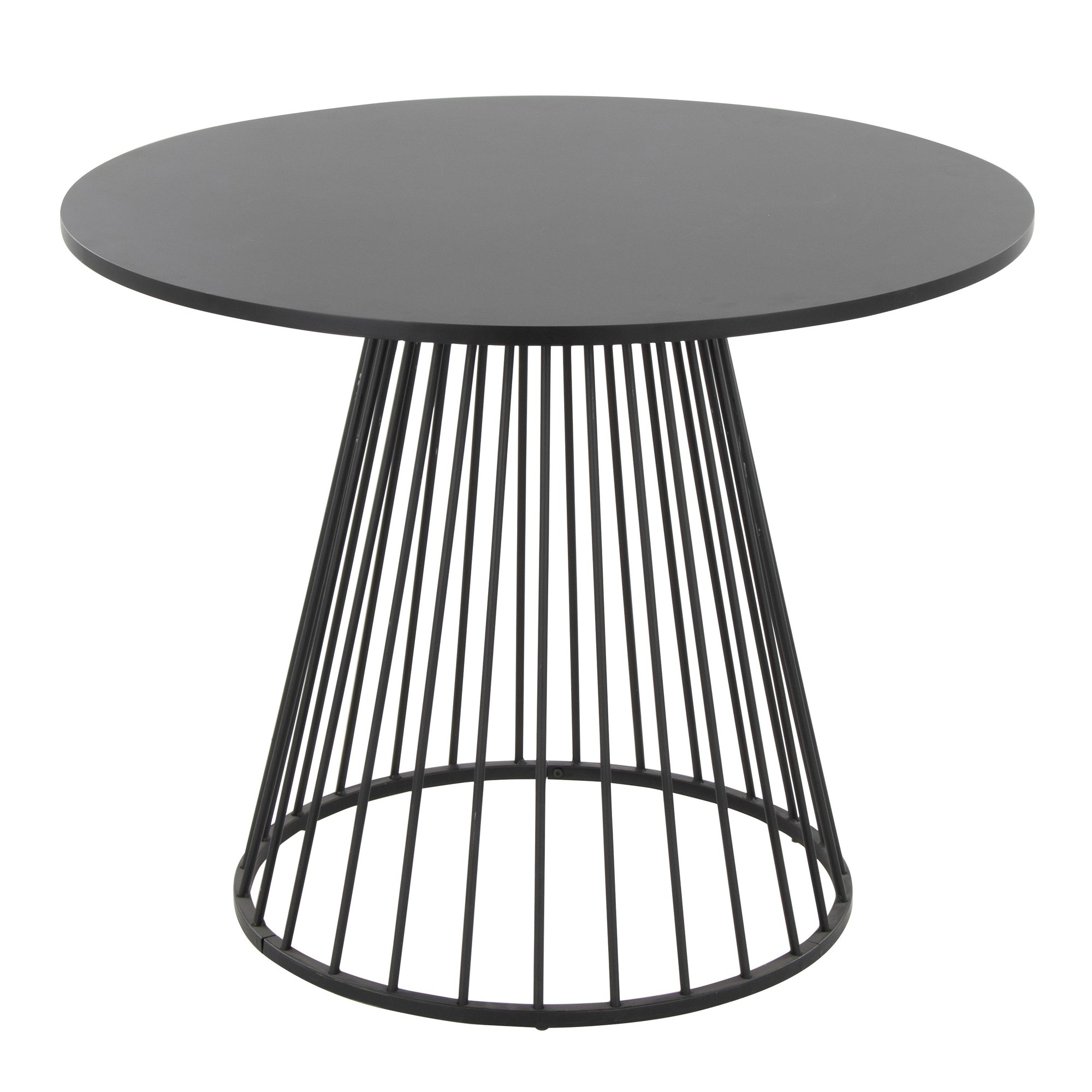 Canary Contemporary Black Metal and MDF Dining Table 3 Canary Contemporary Black Metal and MDF Dining Table - Image 3