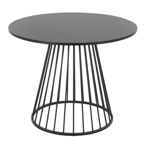Canary Contemporary Black Metal and MDF Dining Table 3