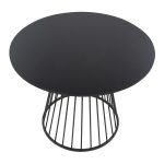 Canary Contemporary Black Metal and MDF Dining Table 11 Canary Contemporary Black Metal and MDF Dining Table