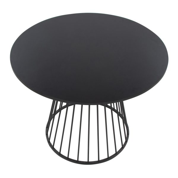 Canary Contemporary Black Metal and MDF Dining Table 4