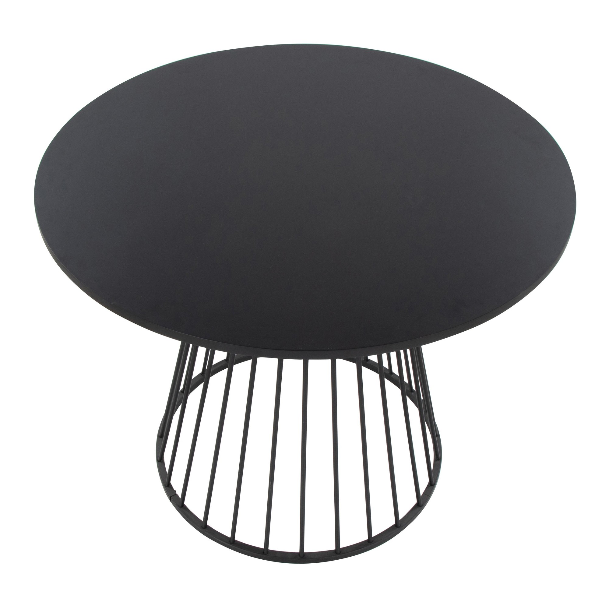 Canary Contemporary Black Metal and MDF Dining Table 5 Canary Contemporary Black Metal and MDF Dining Table - Image 5