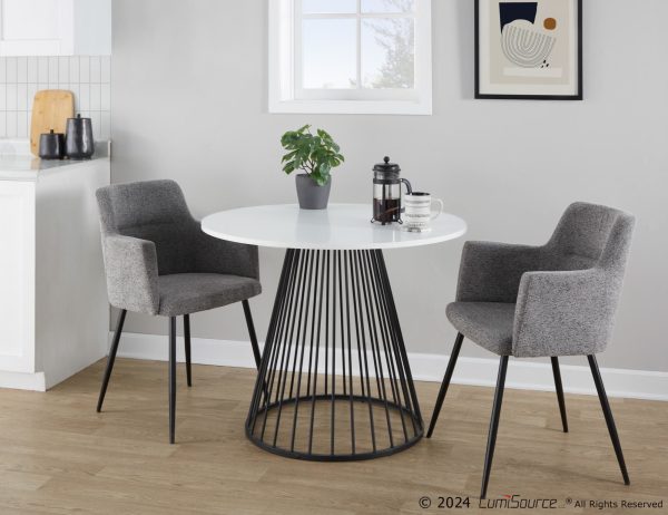 Canary Contemporary Black and White Dining Table 1